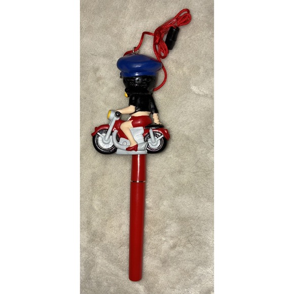 Vintage Betty‎ Boop Collectors Pen Topper And Pen Lot Of 2 Biker Peace Sign 1994 - Picture 11 of 15